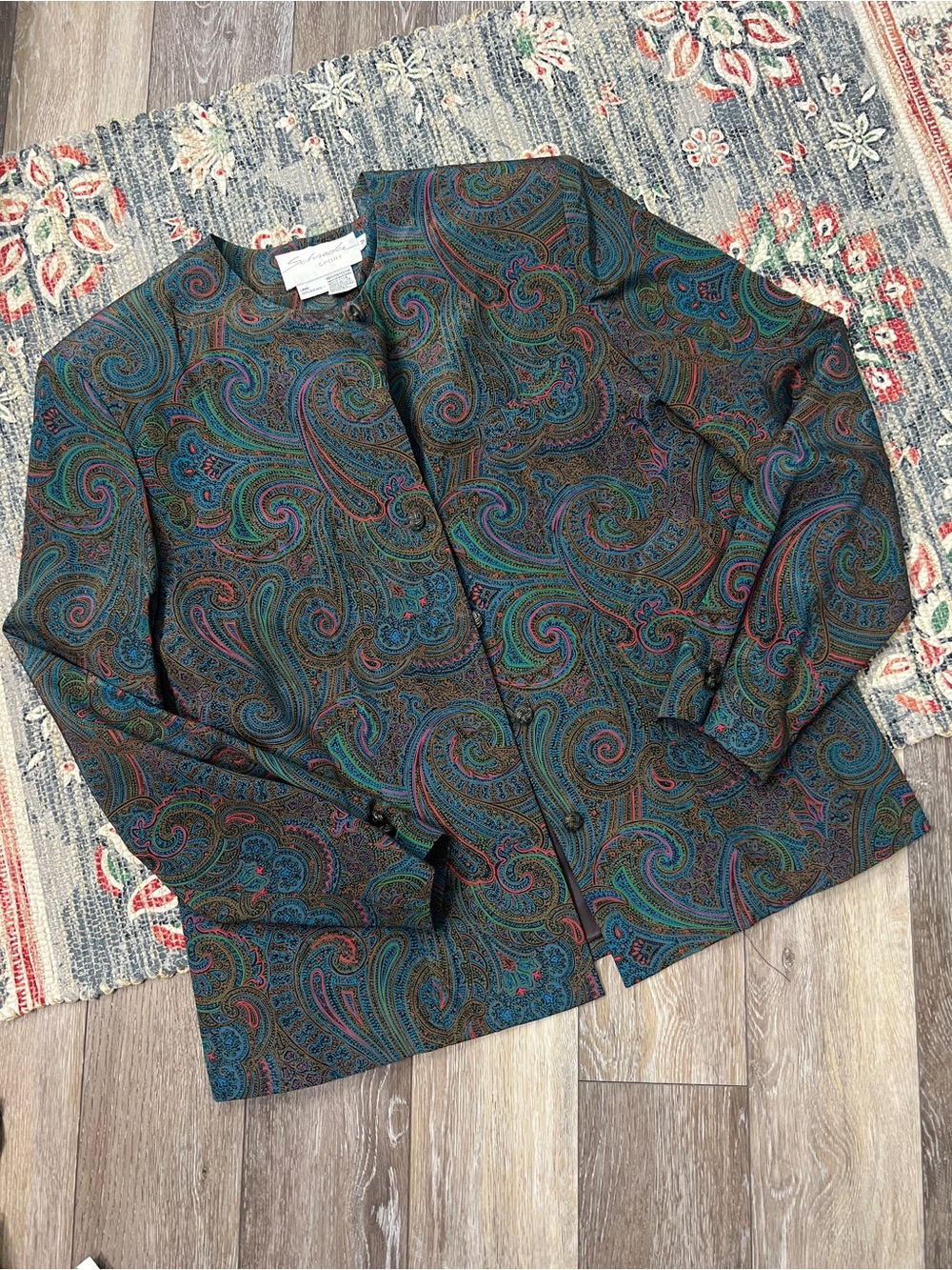 Schrader Sport vintage padded shoulder jacket matching skirt set